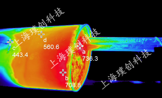 Avio(NEC)紅外熱像儀汽車排氣管溫度場分布應用